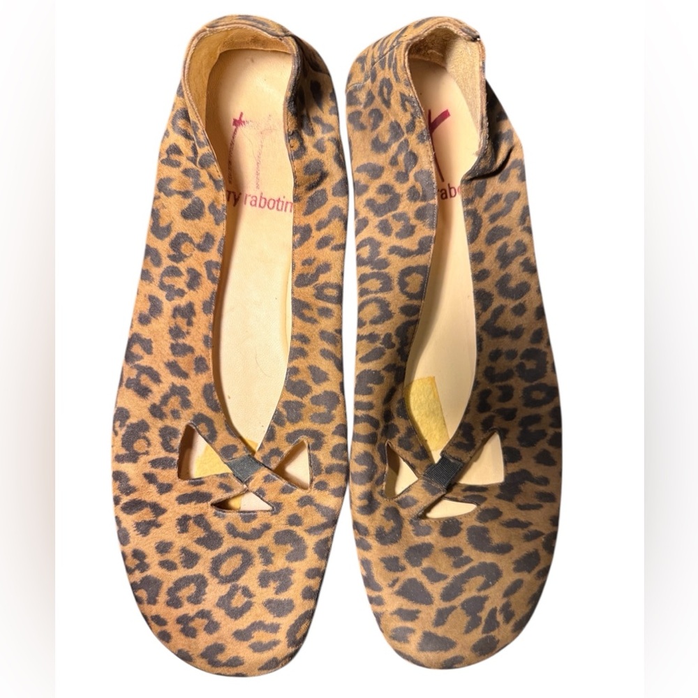 THIERRY RABOTIN Leopard Animal Print Shoes Women’s US 8.5  Flats Italy